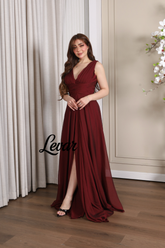 فستان شيفون عودي