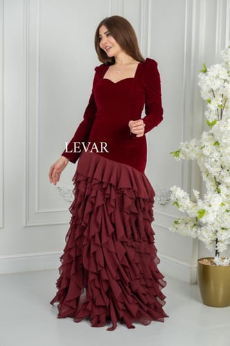 فستان "لمياء" المخملي الفخم