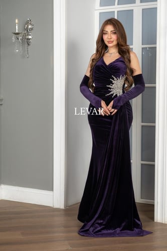 فستان ليليان المخمل الكوري الاصلي