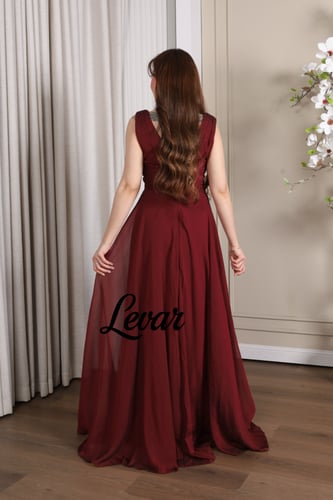 فستان شيفون عودي