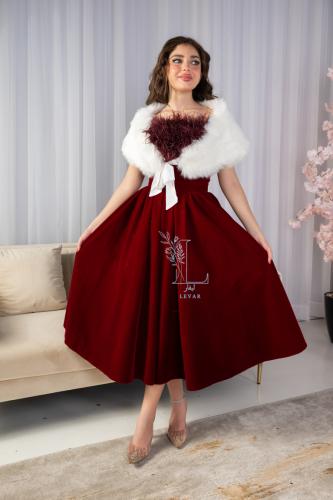 فستان سهرة شتوي