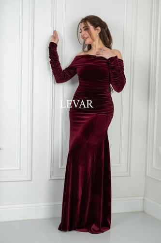 فستان "جوان "مخمل كوري كسرت صدر