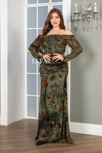 فستان لوحة الطبيعة المشجر