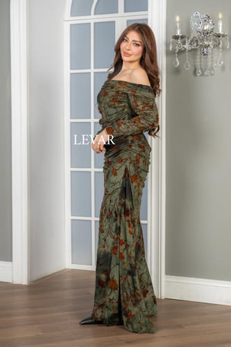 فستان لوحة الطبيعة المشجر