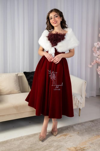 فستان سهرة شتوي