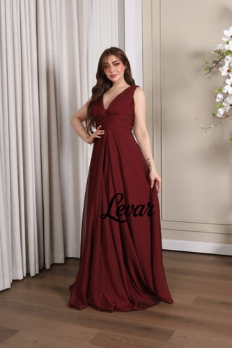 فستان شيفون عودي