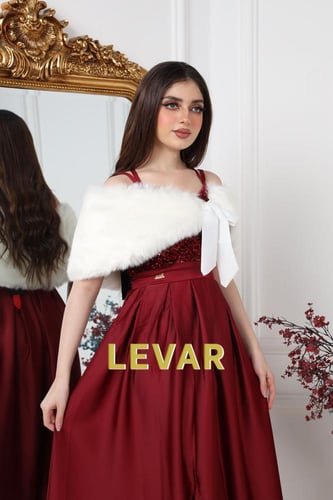 فستان ياسمين أناقة التفتة ورونق الترتر بلون البرقن...