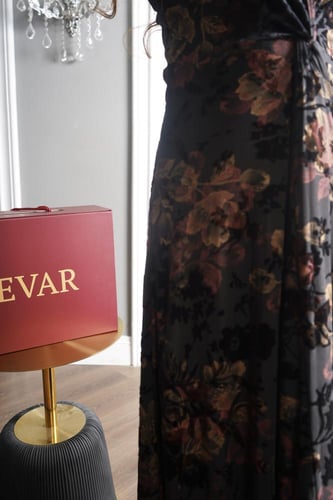 فستان ميد تل مشجر