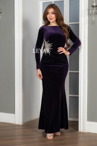 فستان لورين مخمل كوري الاصلي