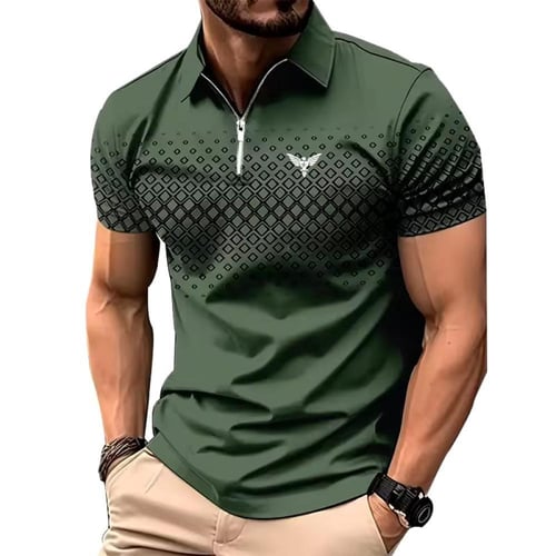 تي شيرت رجالي بنقشه عصرية