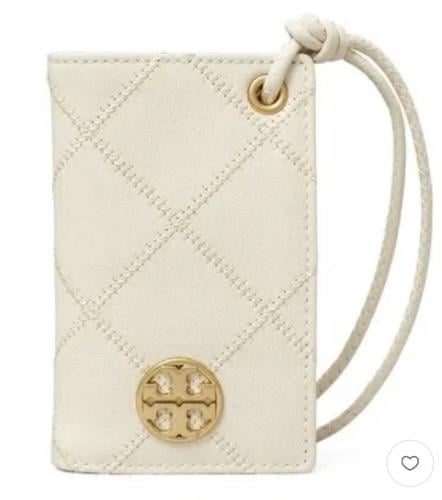 ID holder, Tory Burch brand, beige color, women's