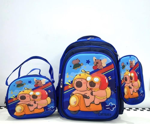 حقيبة مدرسية جديدة مجموعة من ثلاث قطع بعدة أشكال 2...