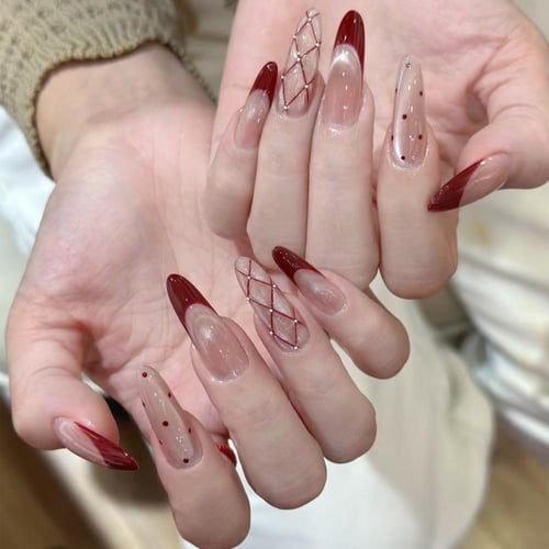 أظافر تركيب قابل للإزالة بتصميم فاخر جرافيتي جودة...