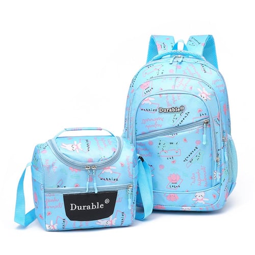 حقيبة ظهر مع حقيبة وجبات للبنات