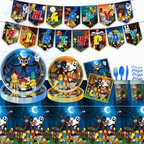 زينة حفلات أطفال- ثيم 99 ليلة "الجديدة من روبلوكس-...