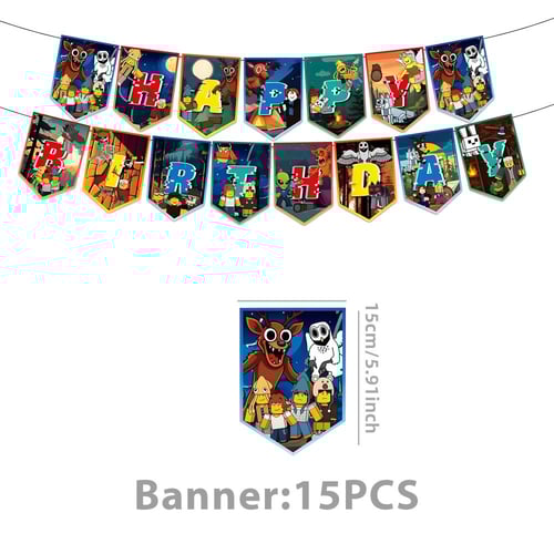 زينة حفلات أطفال- ثيم 99 ليلة "الجديدة من روبلوكس-...