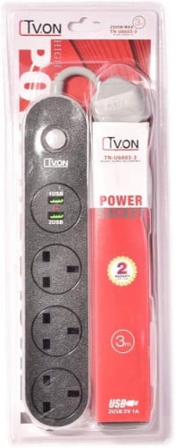 توصيلة بمنافذ usb طول 3متر