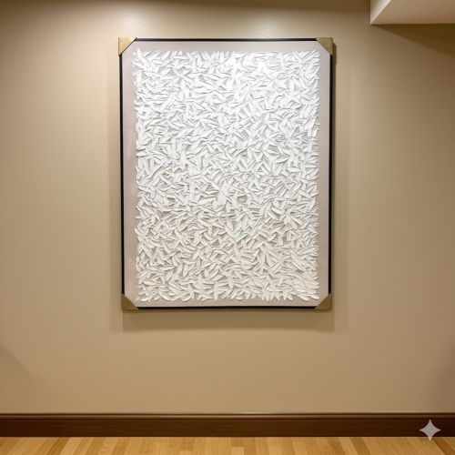 لوحة جدارية قماش منقوش بجبس وإطار خشب 120*150سم