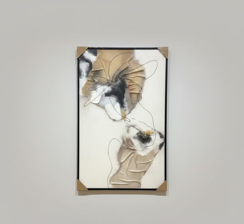 لوحة جدارية قماش منقوش بجبس وإطار خشب 80*120سم