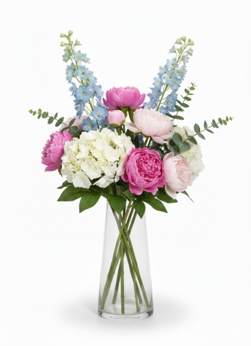 فازة زجاج شفاف 28*10 cm