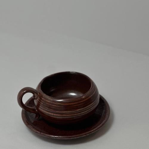 طقم كوب سراميك مع صحن