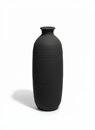 فازة جبس أسود طويلة 60*12 cm