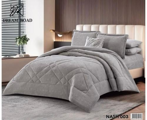 مفرش ناش مفرد ونص شتوي مخمل-5قطع