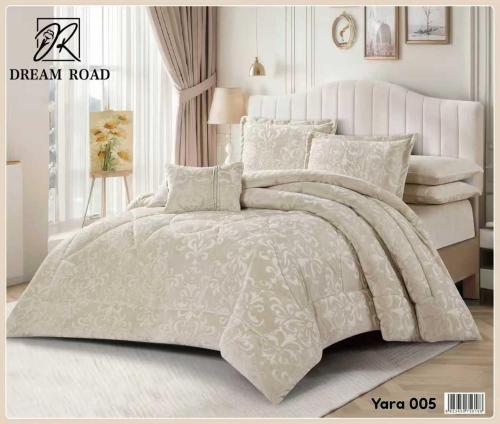 مفرش مزدوج شتوي مخمل فرو 7قطع -يارا