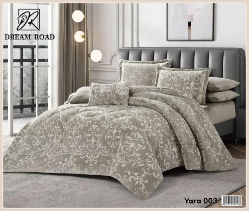 مفرش مزدوج شتوي مخمل فرو 7قطع -يارا