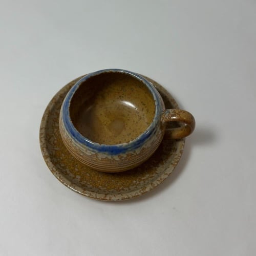 طقم كوب سراميك مع صحن