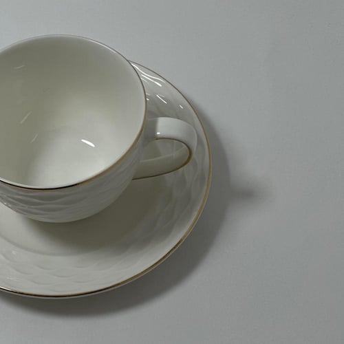 طقم كوب سراميك مع صحن