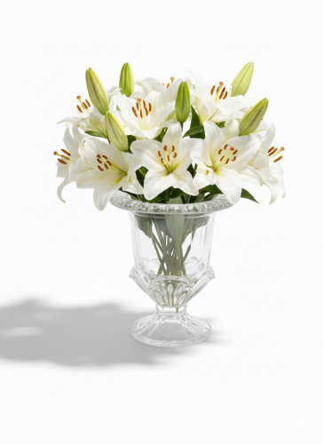 فازة زجاج شفاف 24*14 cm