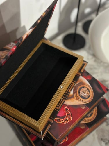 مجموعة كتب ديكور مع مساحة تخزين