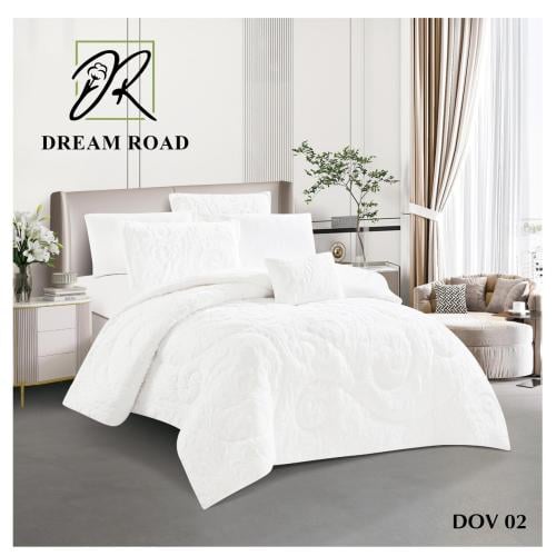 مفرش دوڤ مزدوج شتوي مخمل فرو7 قطع