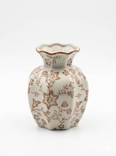 فازة سراميك مزخرفة 16*8 cm