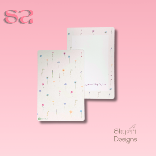 بطاقة الأزهار الملونة (Colorful Flowers Card) 🌸 - 10 بطاقات