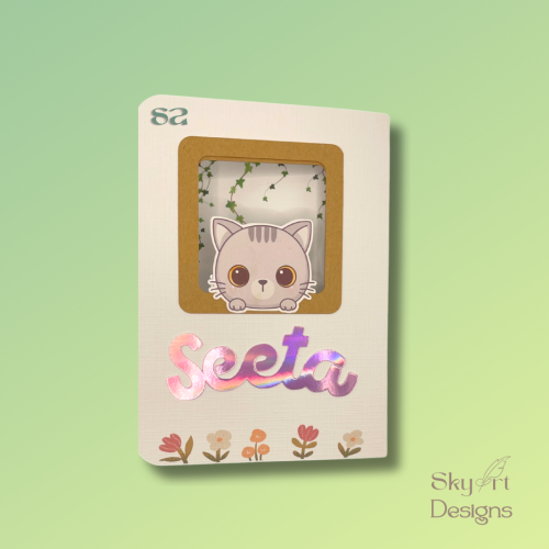 بطاقة قطة بيكابو ثلاثية الأبعاد (Peekaboo Cat 3D Card) 🐱 - 10 بطاقات