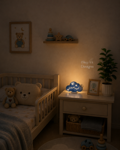 اضاءة طاولة على شكل سحابة باللون الأزرق Blue Cloud table lamp
