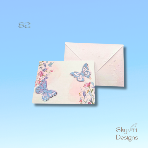 بطاقة الفراشات ثلاثية الأبعاد (Butterflies 3D Card) 🦋 - 10 بطاقات