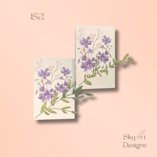 بطاقة الزهرة البنفسجية (Purple Flower Card) 💜 - 10 بطاقات