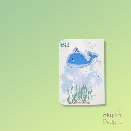 بطاقة الحوت الصغير ثلاثية الأبعاد (Little Whale 3D Card) 🐋 - 10 بطاقات