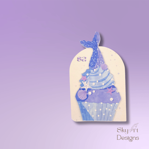 بطاقة حورية البحر (Mermaid Cup Card) 🧜‍♀️ - 10 بطاقات