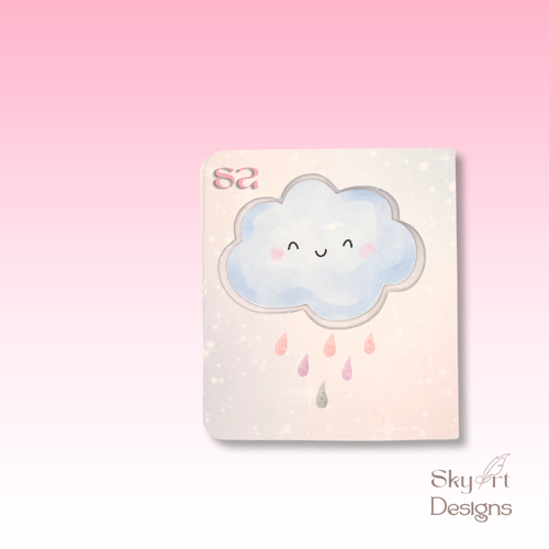 بطاقة السحابة ثلاثية الأبعاد (Cloud 3D Illusion Card) ☁️ - 10 بطاقات