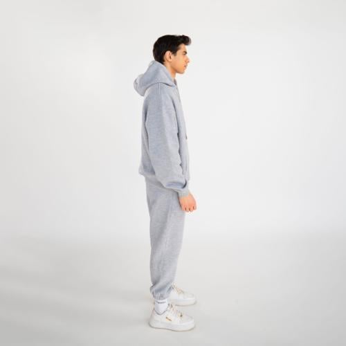 طقم هودي رجالي لون رصاصي من MRZ