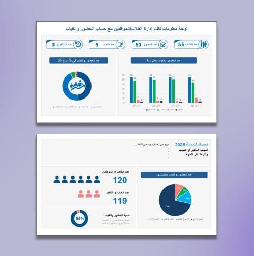 قالب بوربوينت حضور وغياب