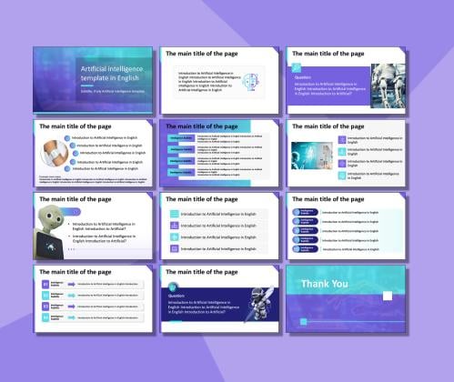 قالب بكج بوربوينت 12 سلايد باللغة الانجليزية