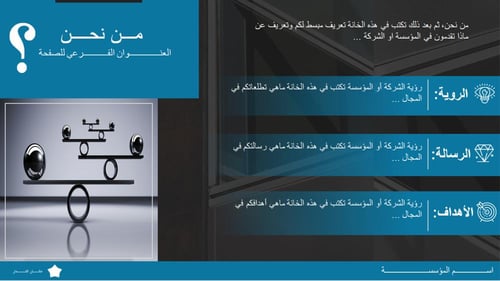 قالب بروفايل بوربوينت 4 صفحات