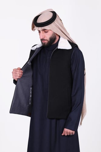 سديري دبل فيس رصاصي مع اسود