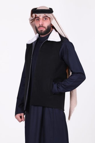 سديري دبل فيس رصاصي مع اسود