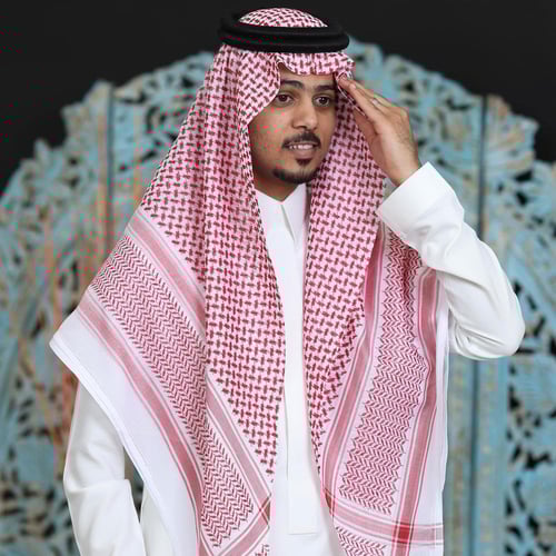 شماغ ديليكات احمر فاتح - dellcate 25